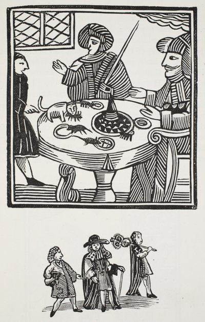 De geschiedenis van Sir Richard Whittington, drie keer burgemeester van Londen, illustratie uit Chap-books van de achttiende eeuw door John Ashton, uitgegeven 1882 door English School