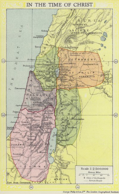 Het Heilige Land in de tijd van Christus door English School