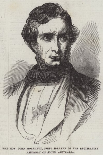 De Eerwaarde John Morphett, Eerste Spreker van de Wetgevende Vergadering van Zuid-Australië door English School