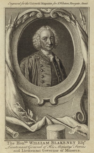 De Eerwaarde William Blakeney Esquire, Luitenant-generaal van Zijne Majesteits Troepen en Gouverneur van Minorca door English School