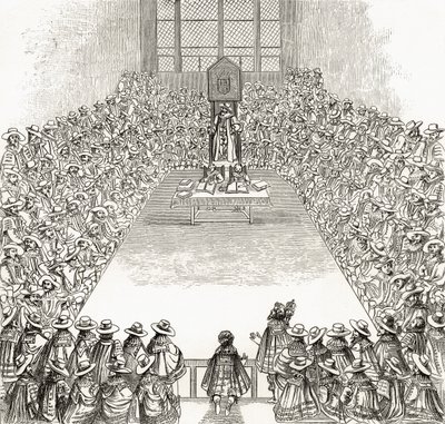 Het Lagerhuis ten tijde van Jacobus I, uit 