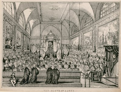 Het Hogerhuis, Westminster, Londen door English School