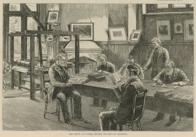 De Hugenoten in Engeland: De mannen dagkamer, Frans Protestant Ziekenhuis door English School