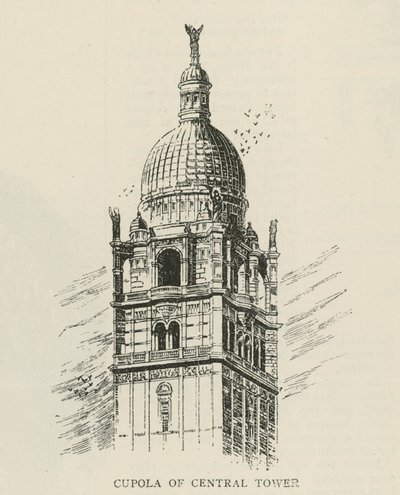 Het Imperial Institute: Koepel van de centrale toren door English School