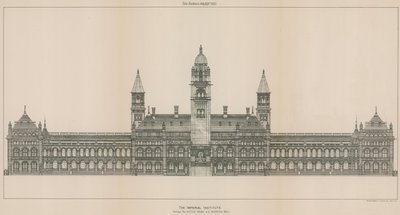 Het Imperial Institute: Ontwerp door Aston Webb en E Ingress Bell door English School