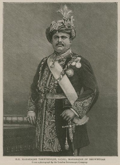 Het Imperial Institute: Zijne Hoogheid Maharajah Takhtsingjie, Maharajah van Bhownugar door English School