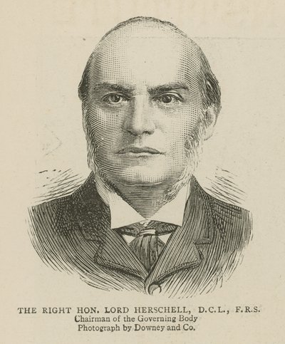 Het Imperial Institute: De zeer eerbiedwaardige Lord Herschell, voorzitter van het bestuursorgaan door English School