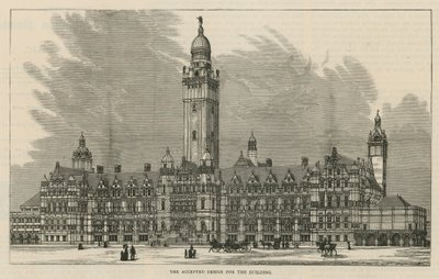 Het Imperial Institute: Het geaccepteerde ontwerp voor het gebouw door English School