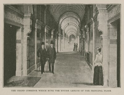 Het Imperial Institute: De grote gang die de hele lengte van de hoofdverdieping beslaat door English School