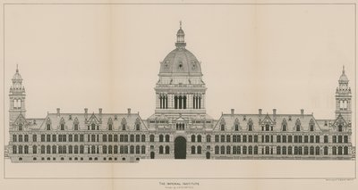 Het Imperial Institute, ontwerp door A W Blomfield door English School