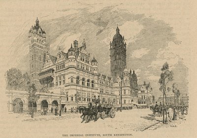 Het Imperial Institute van het Verenigd Koninkrijk, de Koloniën en India, South Kensington, Londen door English School