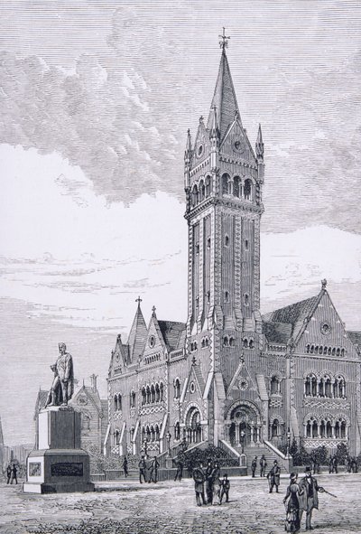De Onafhankelijke Kerk, Collins Street, Melbourne, Australië, uit Australische Afbeeldingen, uitgegeven door The Religious Tract Society, 1886 door English School