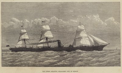 De Inman Atlantische stoomschip City of Berlin door English School
