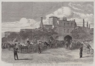 De Installatie van Lord Palmerston als Lord Warden van de Cinque Ports, Aankomst van Zijn Lordship bij Dover Castle door English School