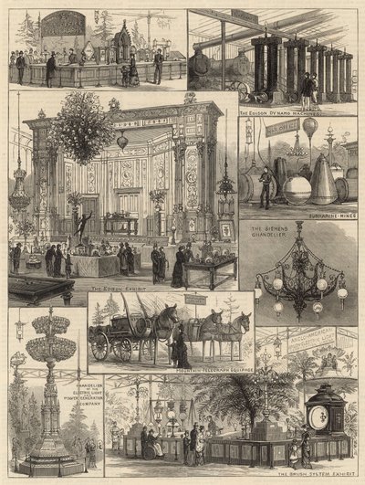 De Internationale Elektrische Tentoonstelling in het Crystal Palace door English School