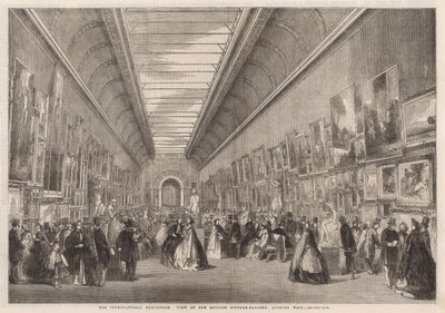 De Internationale Tentoonstelling; Uitzicht op de Engelse schilderijengalerij door English School