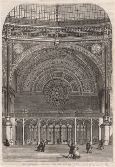 De Internationale Tentoonstelling; Westelijke portieken van de westelijke koepel door English School