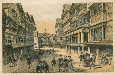 De Internationale Gezondheidstentoonstelling in South Kensington, 1884: de oude Londense straat door English School