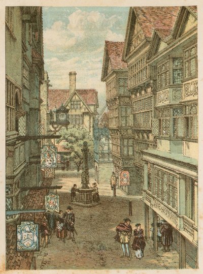 De Internationale Gezondheidstentoonstelling in South Kensington, 1884: de oude Londense straat door English School