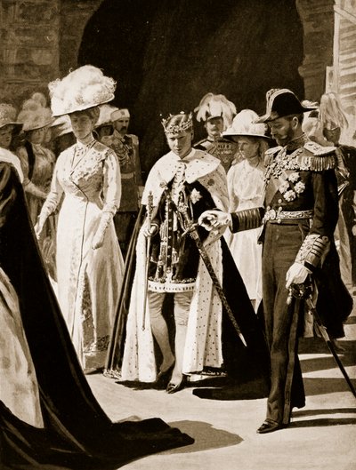 De Investituur van de Prins van Wales, 1911 door English School