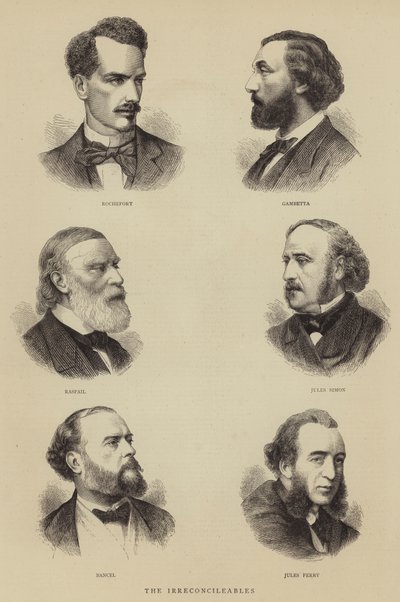 De onverenigbaren (gravure) door English School