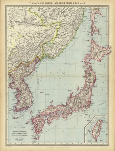 Het Japanse Keizerrijk, inclusief Korea en Sakhalin door English School