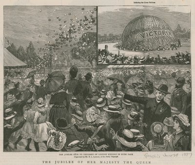 Het Jubileumfeest voor de kinderen van Londense scholen in Hyde Park door English School