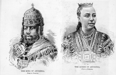 De Koning en Koningin van Abessinië, 1893 door English School