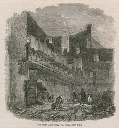 The Kings Arms Yard, Kolenyard, Drury Lane door English School