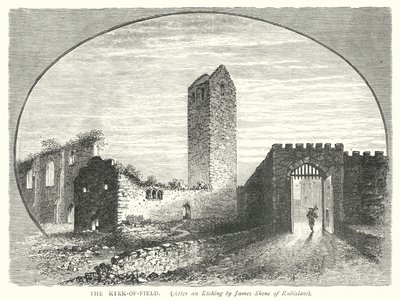 De Kirk-of-Field (gravure) door English School