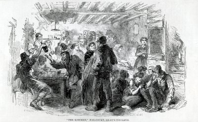 De keuken, Fox-Court Grays Inn Lane, 1851 door English School