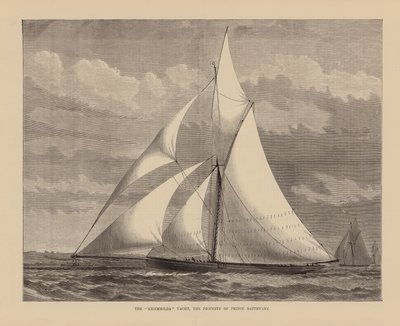 Het jacht "Kriemhilda", eigendom van prins Batthyany (gravure) door English School
