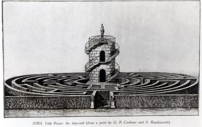 Het Doolhof van de Villa Pisani in Stra, naar een prent van Giovanni Battista Carboni en N. Randonnette door English School
