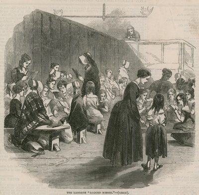 De Lambeth Ragged School voor meisjes door English School
