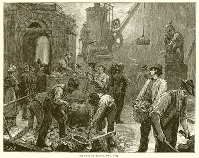 Het laatste van Temple Bar, 1877 door English School