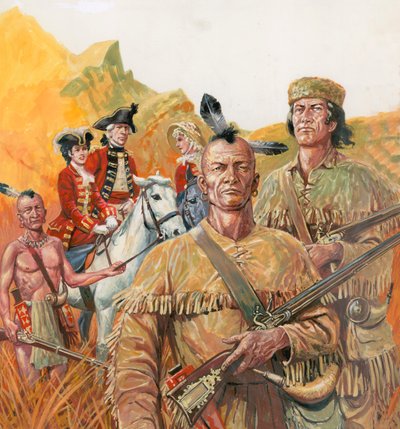 De Laatste der Mohikanen, de roman van James Fenimore Cooper door English School