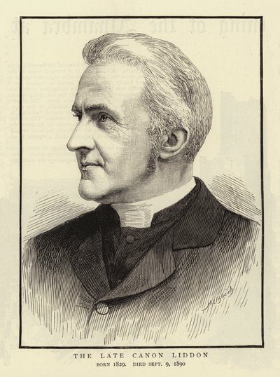 De overleden kanunnik Liddon (gravure) door English School