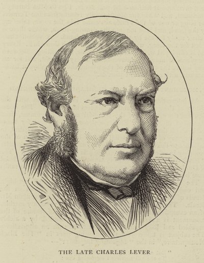 De overleden Charles Lever (gravure) door English School