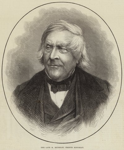 De Laatste M Michelet, Franse Historicus (gravure) door English School