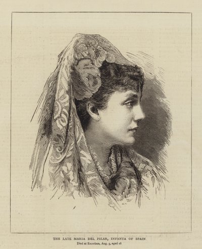 De overleden Maria del Pilar, Infanta van Spanje door English School