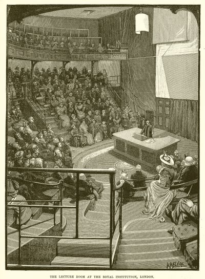 De Collegezaal van de Royal Institution, Londen door English School