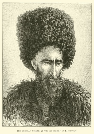 De Lesghische leider van de opstand van 1861 in Daghestan door English School