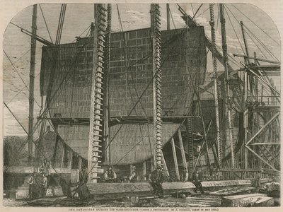 De Leviathan tijdens de bouw door English School