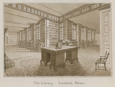 De Bibliotheek, Lambeth Paleis, Londen door English School
