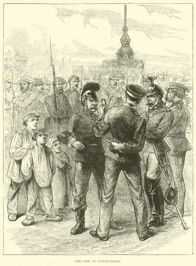 De demarcatielijn, maart 1871 door English School