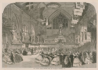 Het bal van de London Rifle Brigade in Guildhall door English School