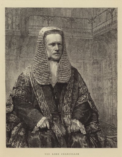 De Lord Chancellor (gravure) door English School
