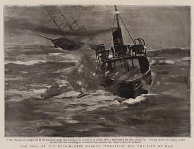 Het Verlies van de Viermastbark "Thracian," bij het Eiland Man door English School