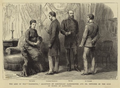 Het verlies van de "Jeannette", ontvangst van luitenant Danenhower en Dr. Newcomb door de tsaar van Rusland in Gatschina door English School