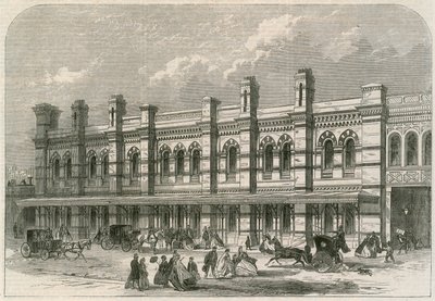 Het Ludgate Hill Station van de London, Chatham en Dover Railway door English School